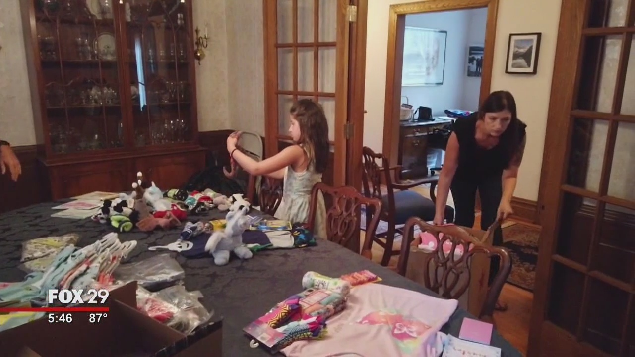 Mother and daughter donate pajamas in memory of family member