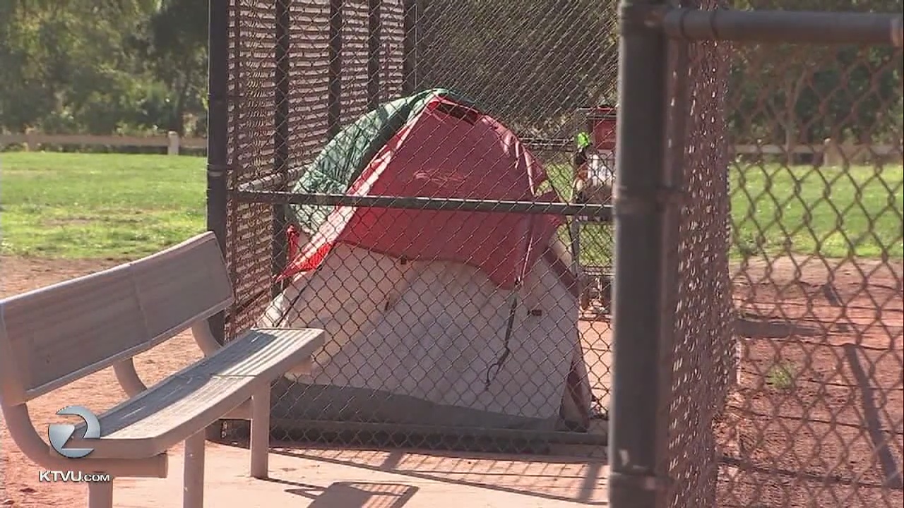 Homeless camp on San Jose little league field