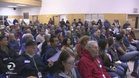 Packed community meeting over undeveloped Hayward land