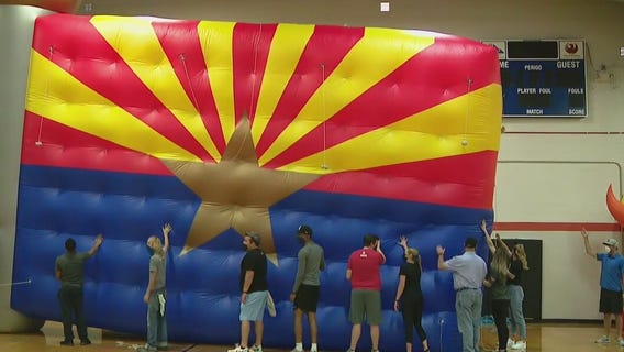 Fiesta Bowl Parade balloons taken out of storage for cleaning, testing