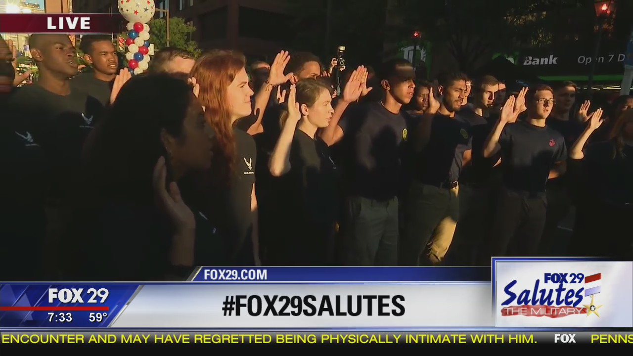 Air Force, Marines, Navy hold joint swearing in ceremony