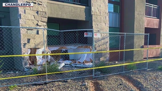 Chandler PD searching for hit-and-run driver who crashed into apartment complex