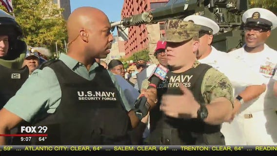 Salutes: Each branch of the military well represented