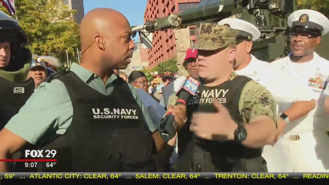 Salutes: Each branch of the military well represented