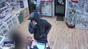 WANTED: Creepy mask-wearing pot shop crook