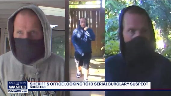 Video shows serial home burglary suspect wanted in Shoreline