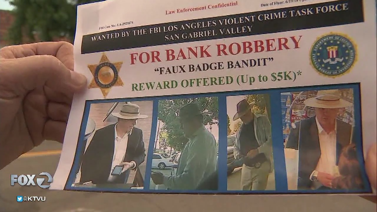Authorities seeking 'Faux Badge Bandit'