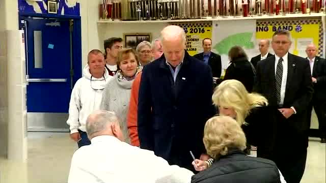VP Joe, Dr. Jill Biden voting at A.I. du Pont High School in Wilmington