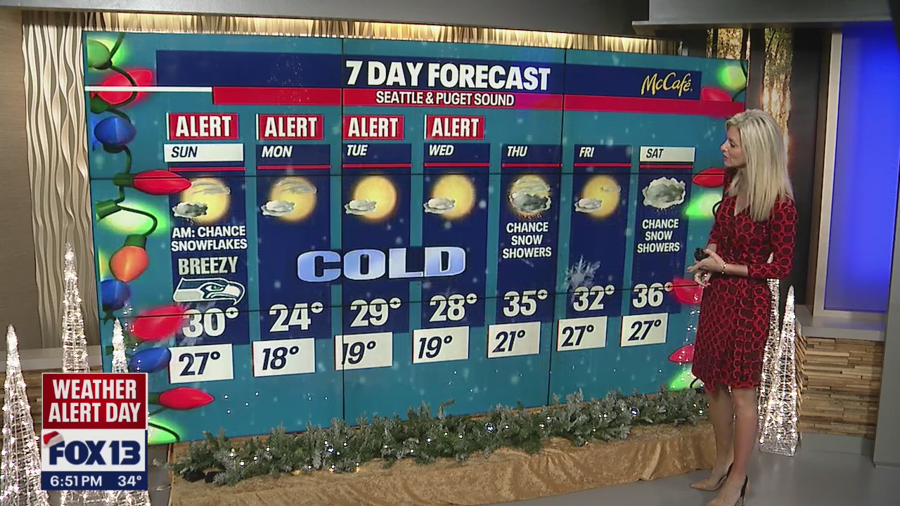 A holiday snow event may blanket Western Washington