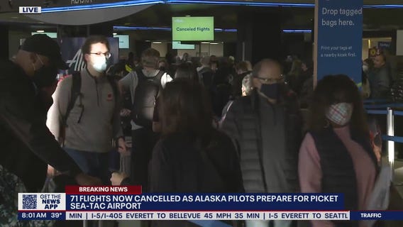 Alaska Airlines cancels dozens of flights as pilots prepare to picket