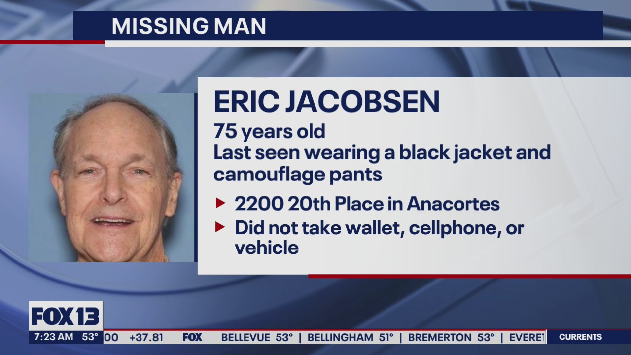 Missing: 75-year-old Eric Jacobsen from Anacortes