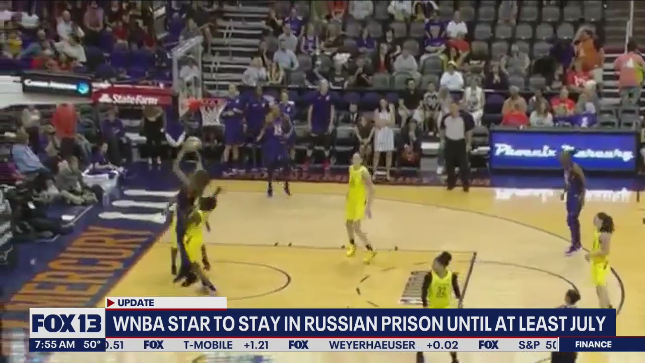 WNBA star to stay in Russian prison until at least July