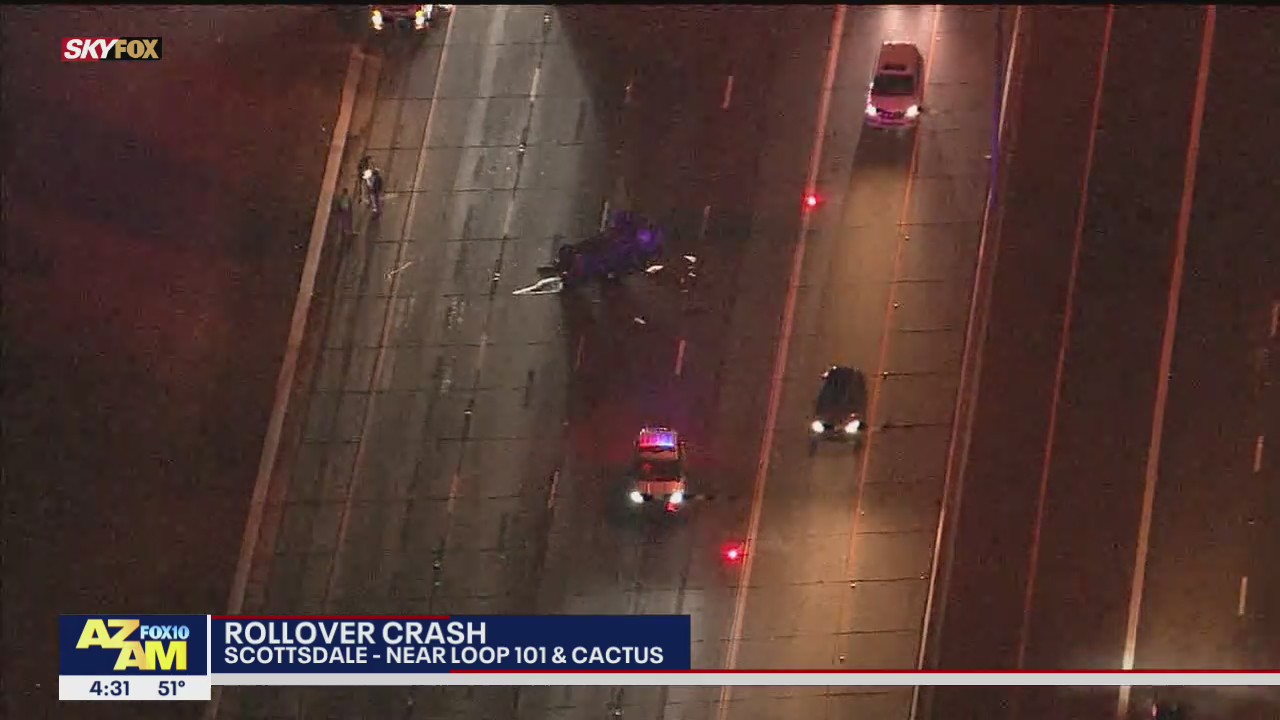 1 seriously injured in rollover crash on Loop 101 in Scottsdale | FOX ...