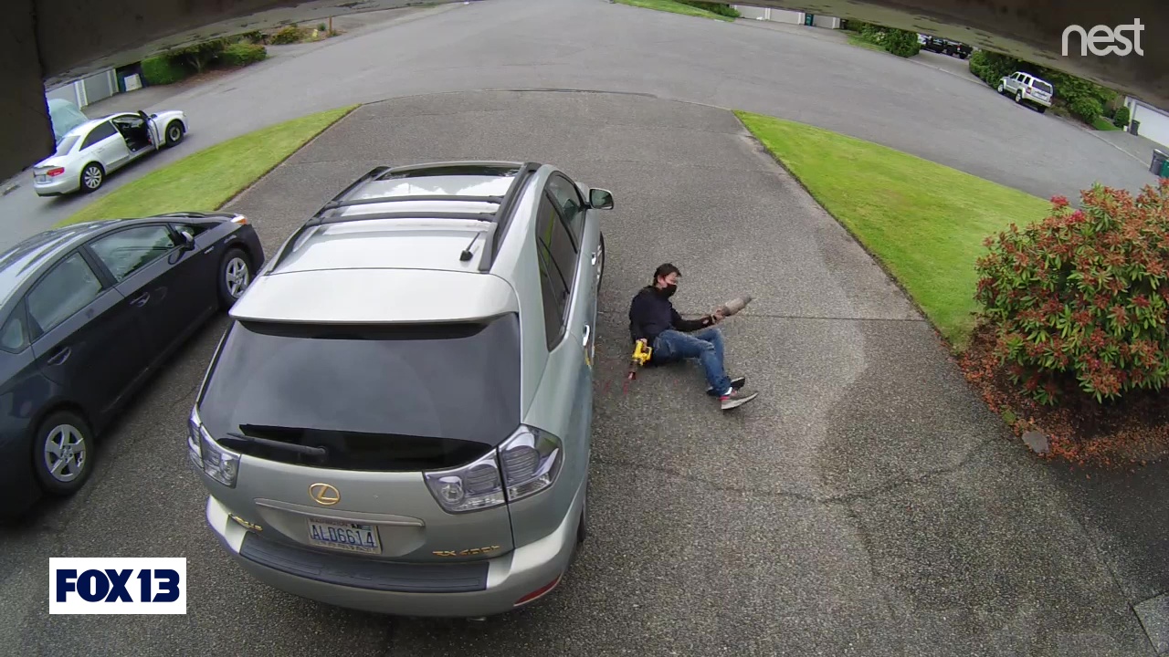 Gone in a flash: Police searching for suspect caught on video stealing catalytic converter