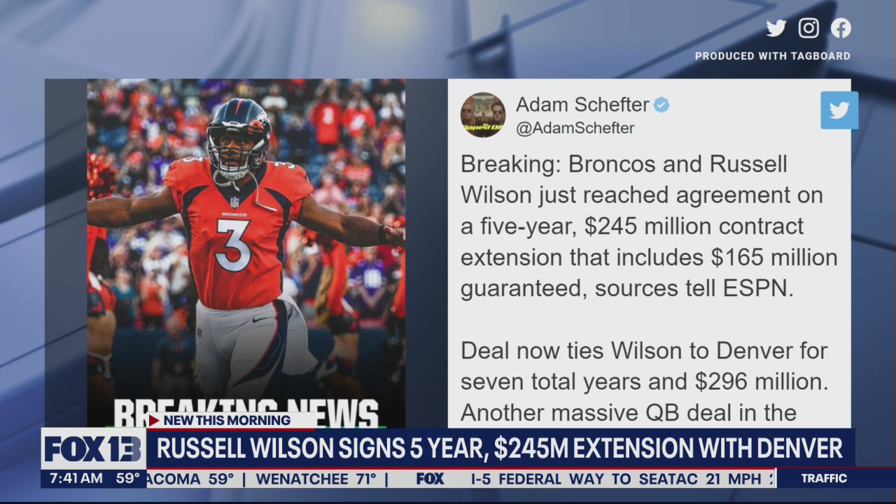 Russell Wilson signs 5-year, $245M extension with Denver