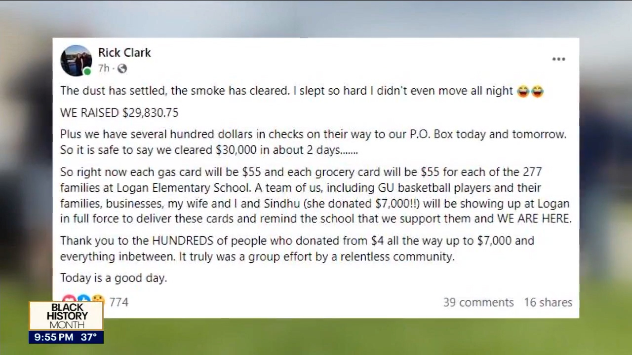 Gonzaga Bulldogs team up, raise $30K for local families