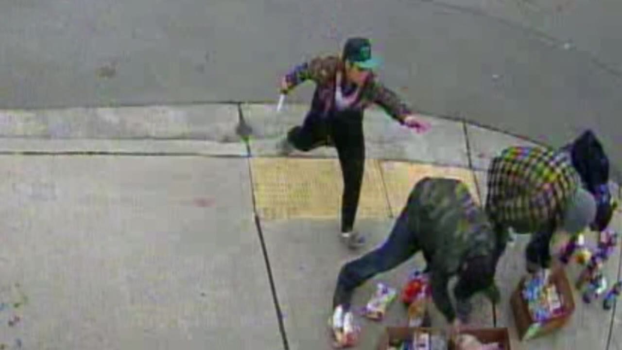 Surveillance video shows wild moments before encampment stabbing, AK-47-style rifle firing