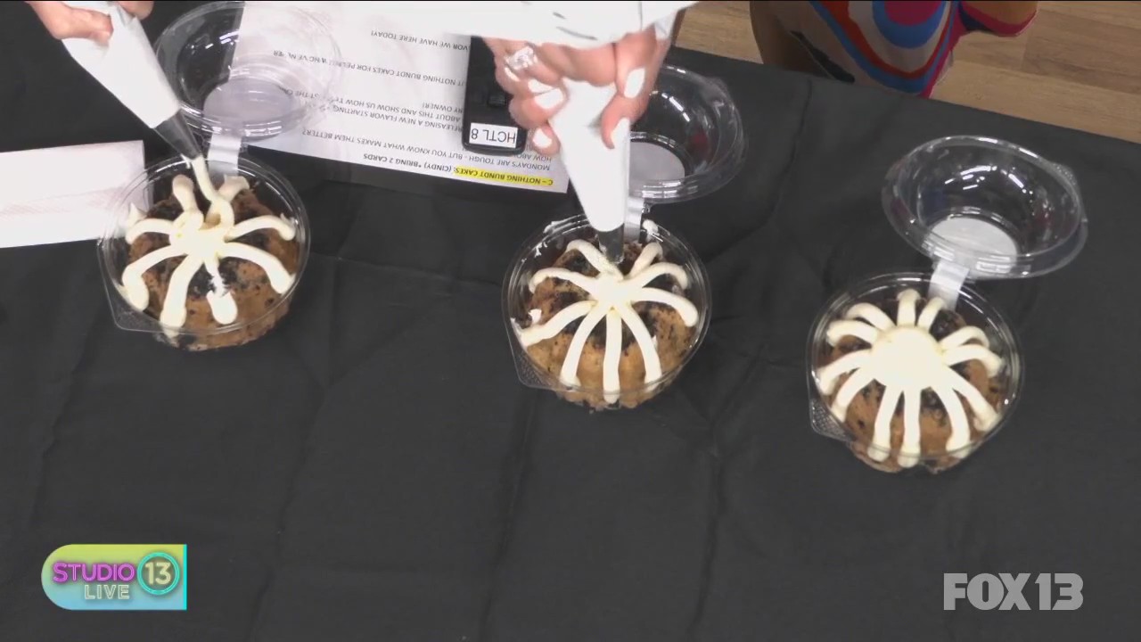 Learning how to frost Nothing Bundt Cakes