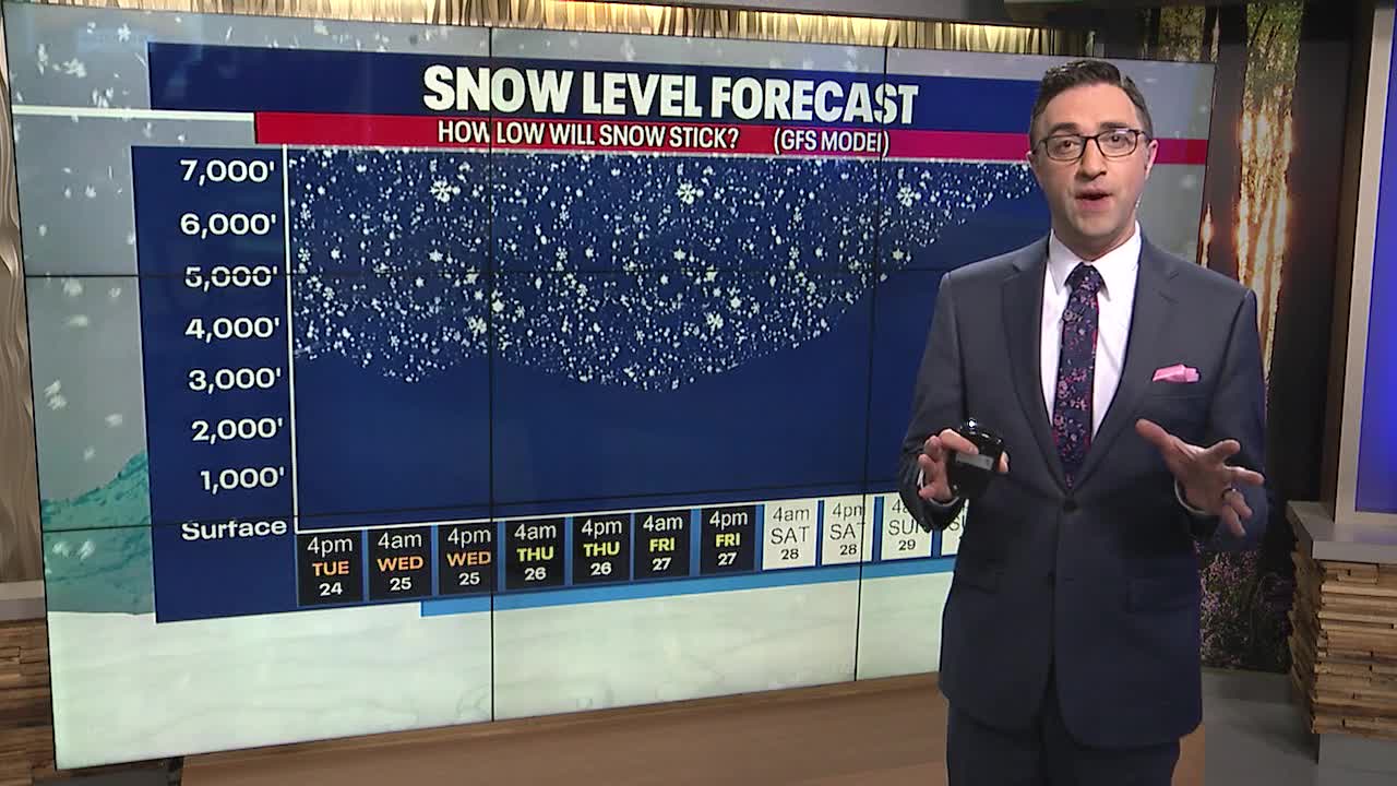 Heavy lowland rain, significant mountain snow Tuesday