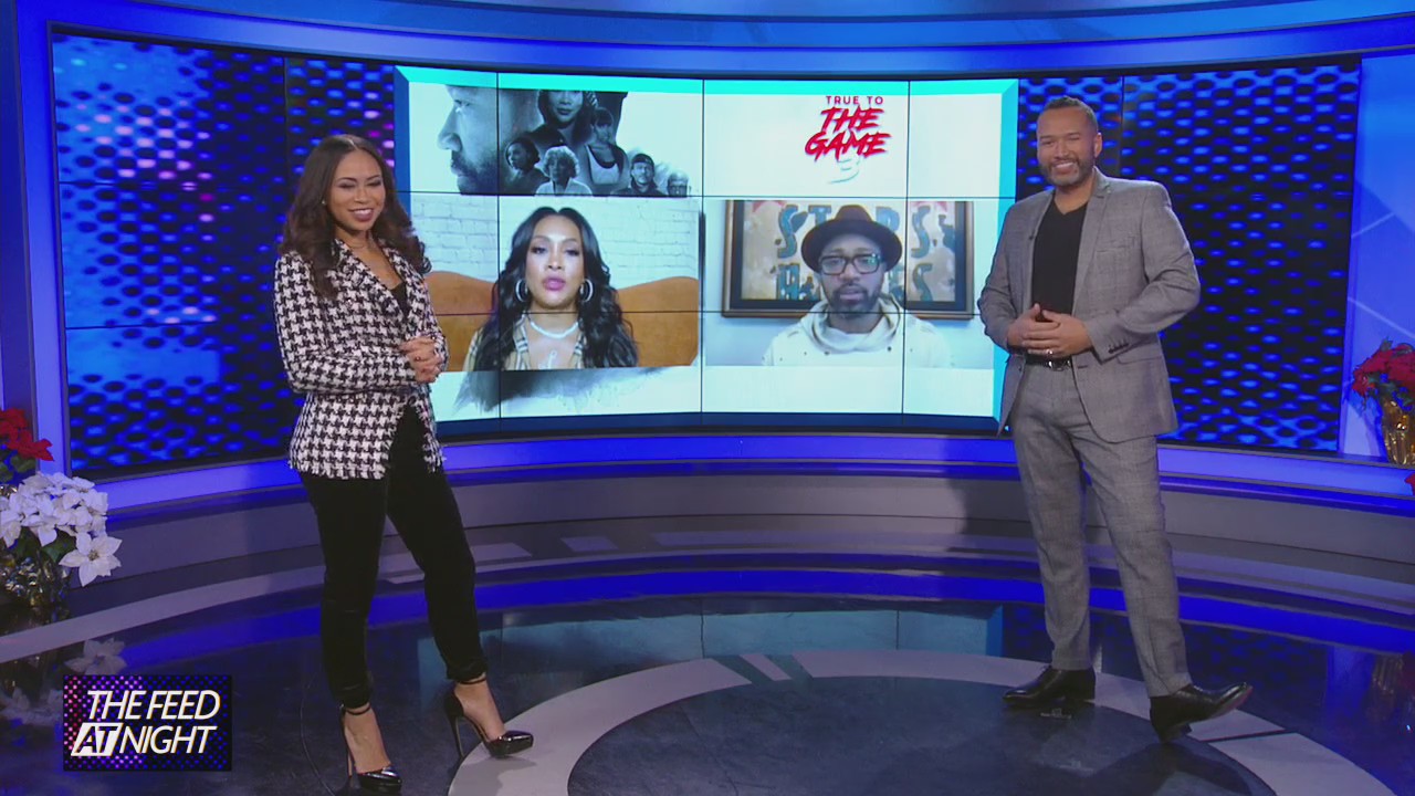 Vivica A. Fox and Columbus Short get ready for True to the Game 3 in theaters this week