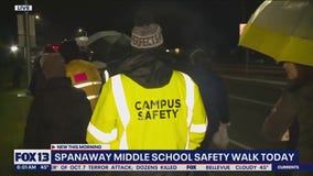 Spanaway Middle School students safety walk