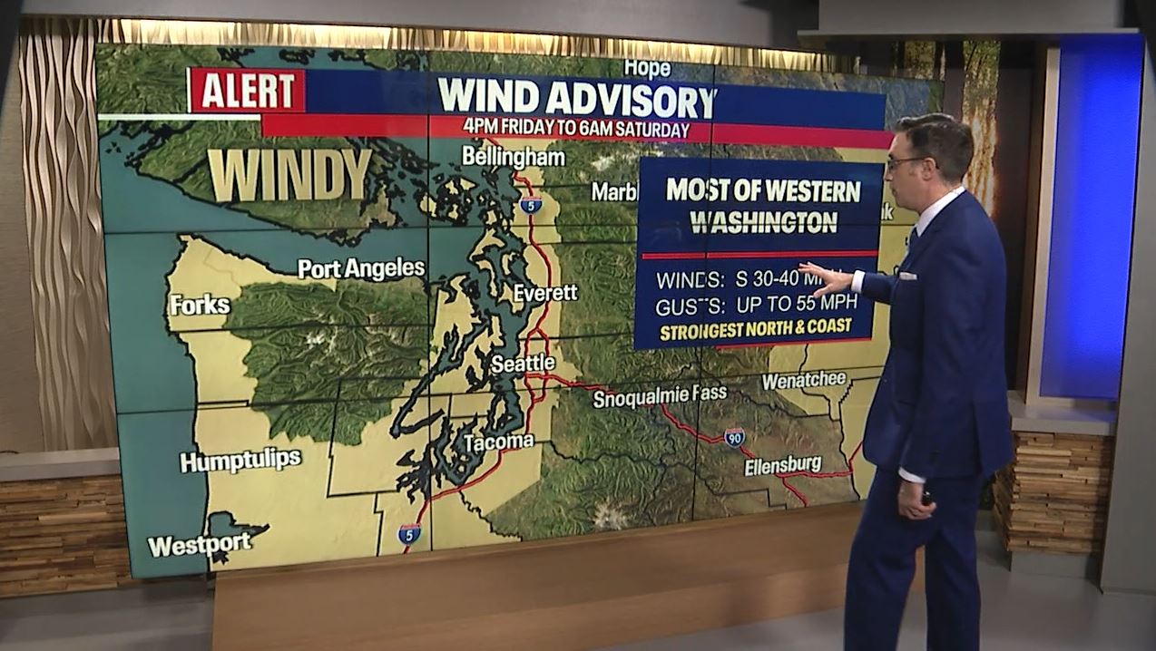 Rain, gusty wind to hit Western Washington Friday