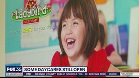 Some daycare centers still open