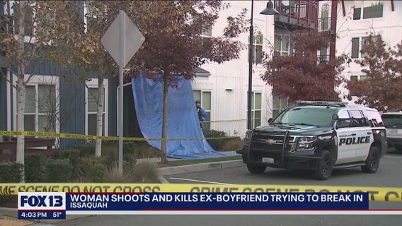 Woman shoots, kills ex-boyfriend trying to break in
