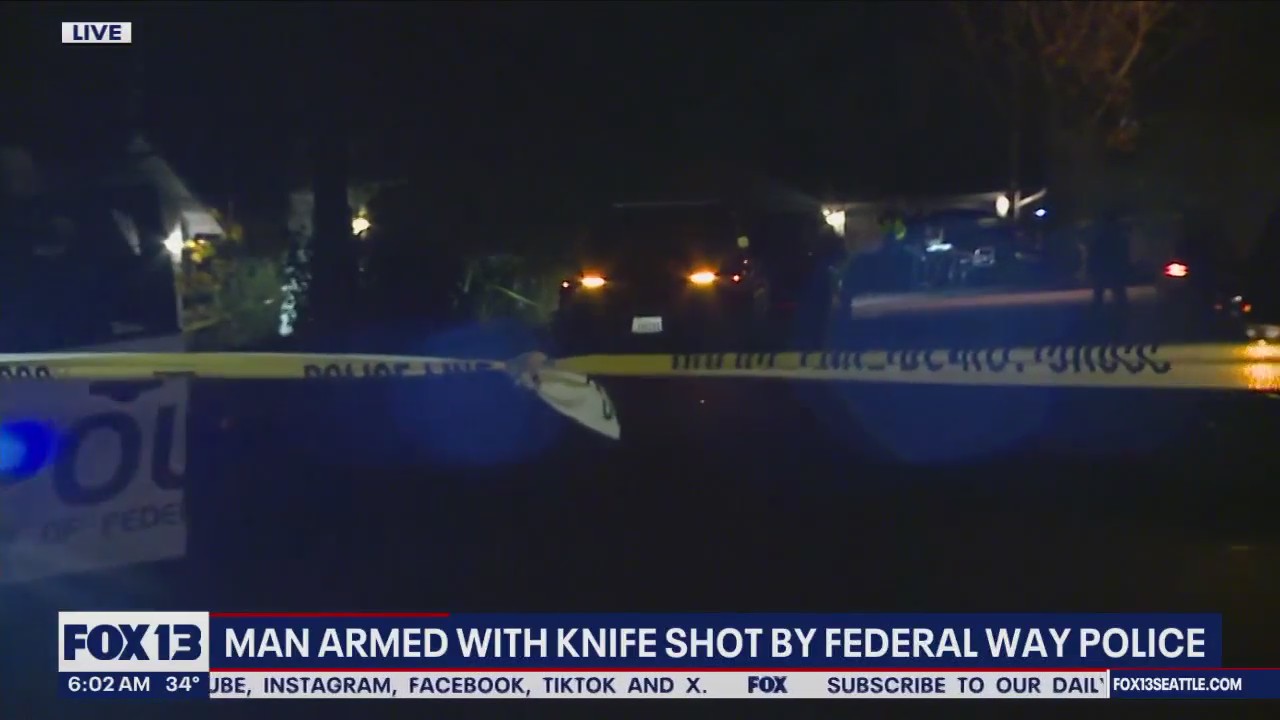 Man armed with knife shot by police in Federal Way