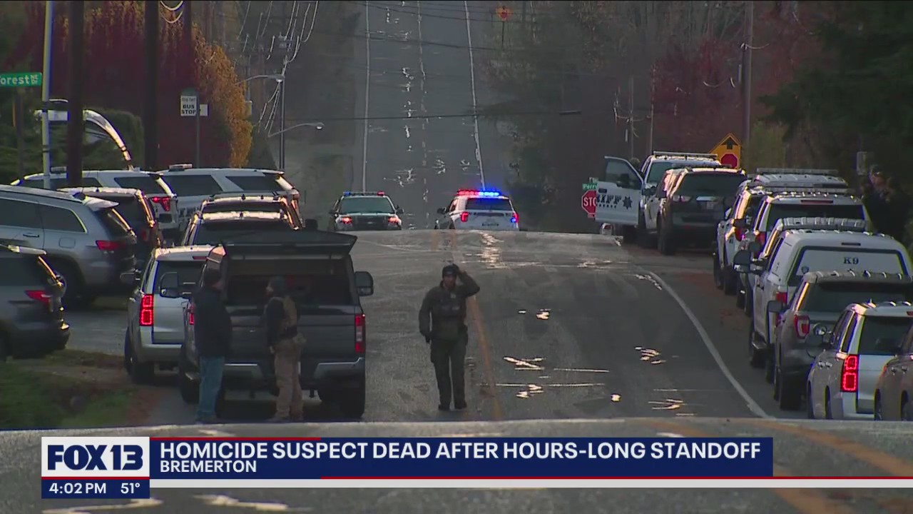 Murder suspect dead after hours-long standoff | FOX 13 Seattle