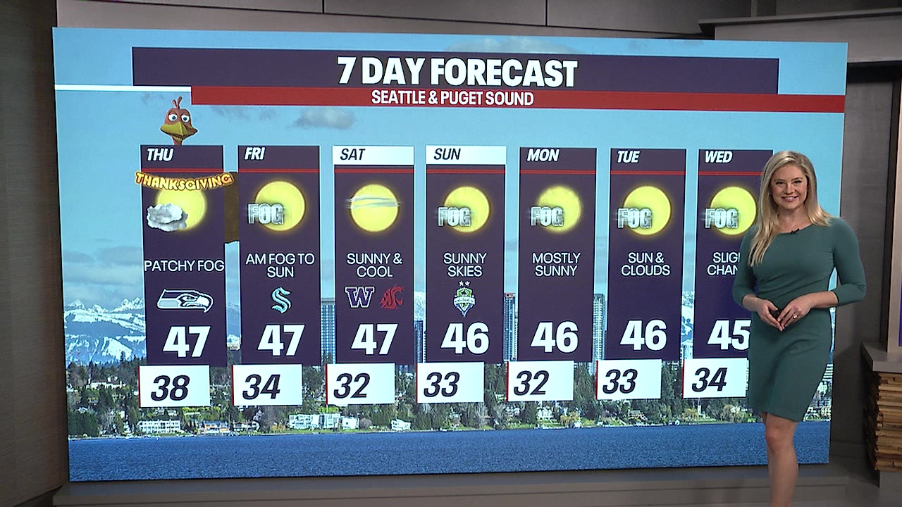 Clear skies tonight, morning fog to sunshine on Thanksgiving