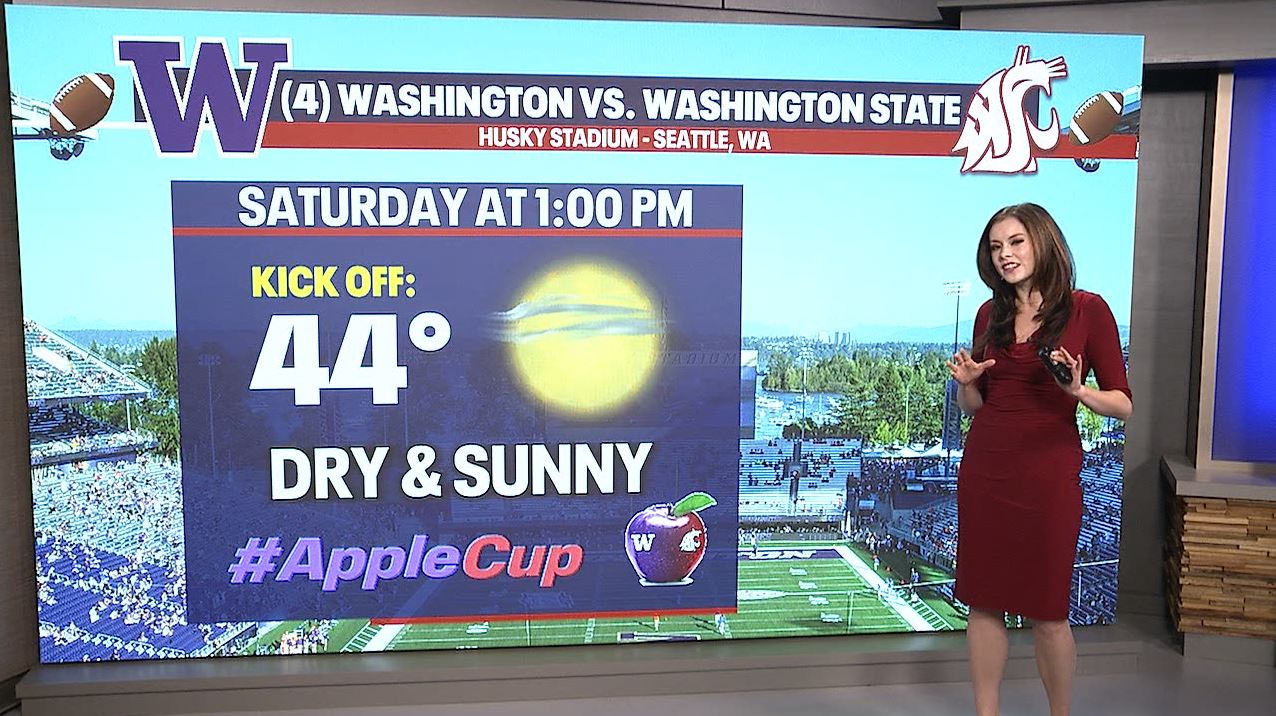 Seattle weather: Dry, sunny conditions for Apple Cup