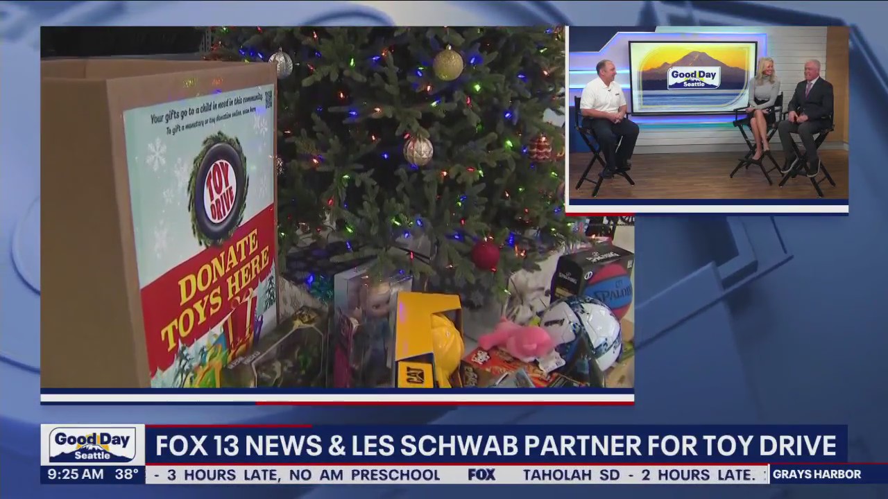FOX 13 News, Les Schwab partner for toy drive