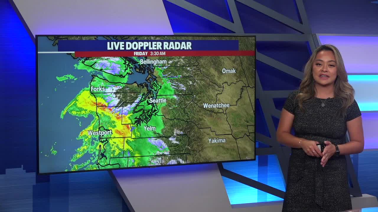 Heavier mountain snow, showers continue Friday