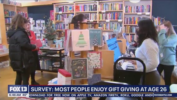 Survey: Most people enjoy gift giving at age 26
