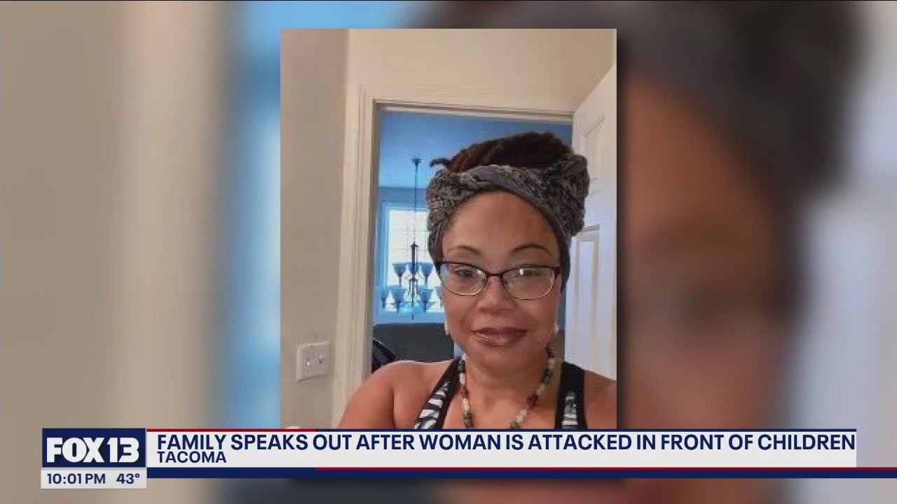 Family speaks out after woman is attacked in front of children