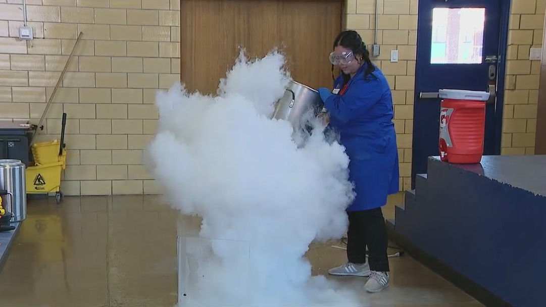 Science experiments roll into classrooms at Phoenix Catholic school