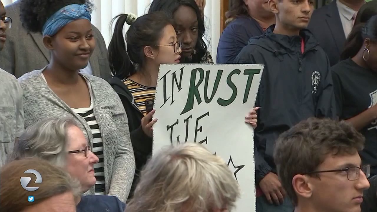 Students protest teacher's transfer