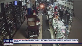New video shows smash and grab at Everett smoke shop