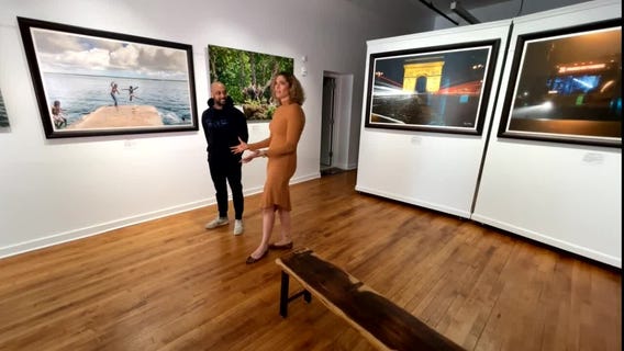 Artist Steven Taylor gives a tour of Ubuntu Fine Art Gallery