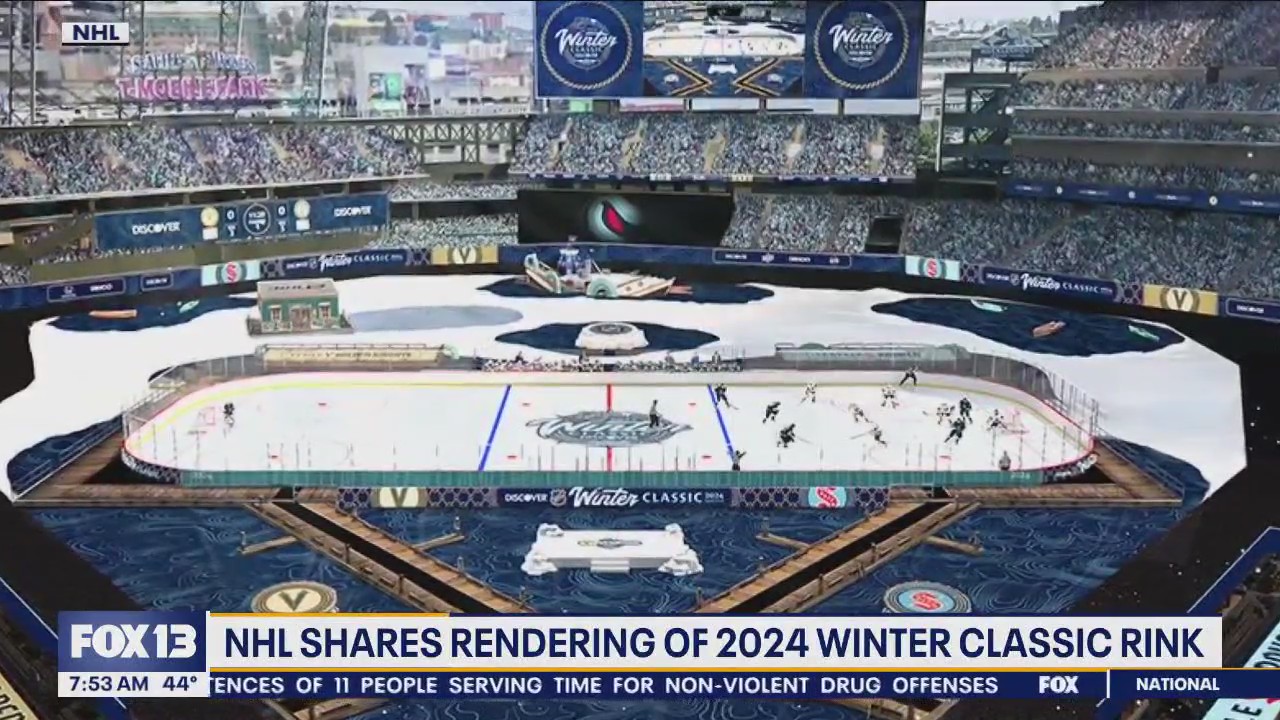 NHL shares rendering of 2024 Winter Classic rink