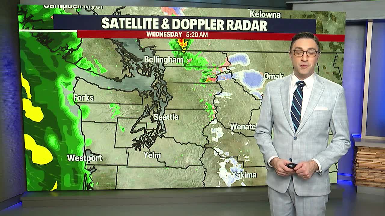 Scattered showers to increase throughout Wednesday