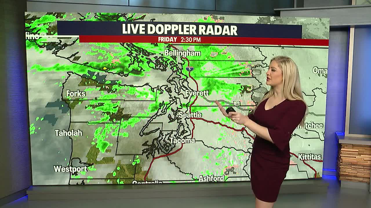 Tapering showers tonight, mainly dry and cloudy Saturday