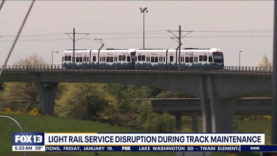 Light rail service disruption during track maintenance