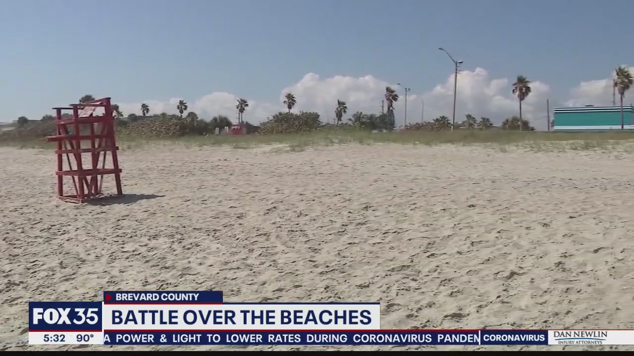 Battle over closing beaches in Brevard County