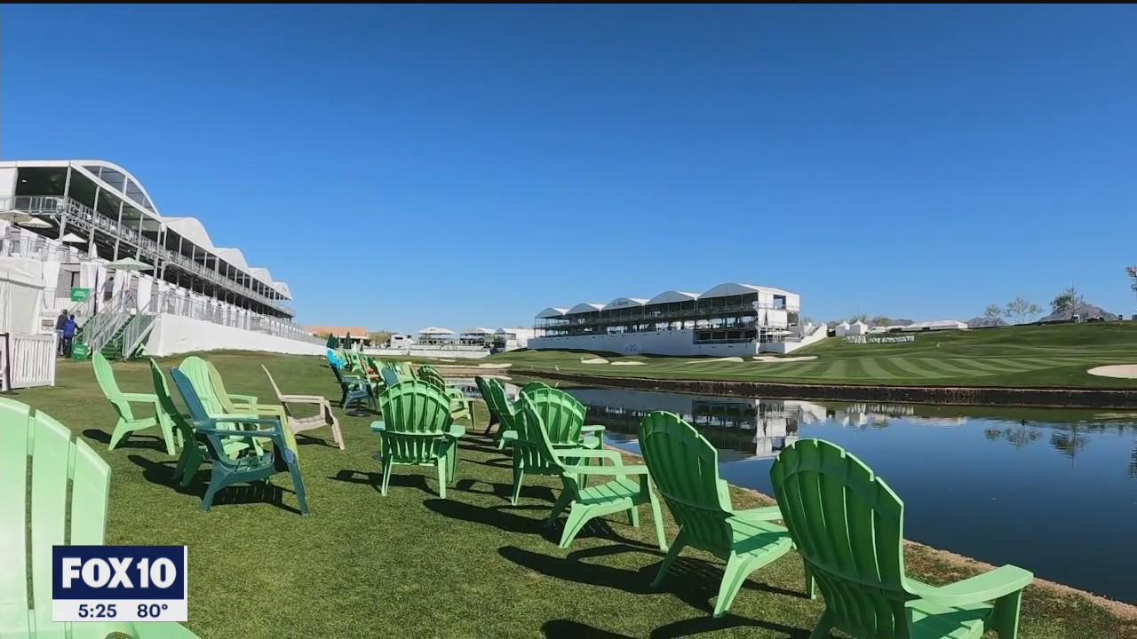 WM Phoenix Open: workers tearing down stands as golf tournament concludes