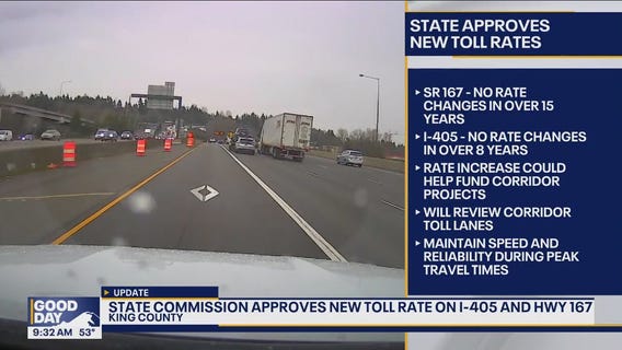State Commission approves new toll rate on I-405 and HWY 167