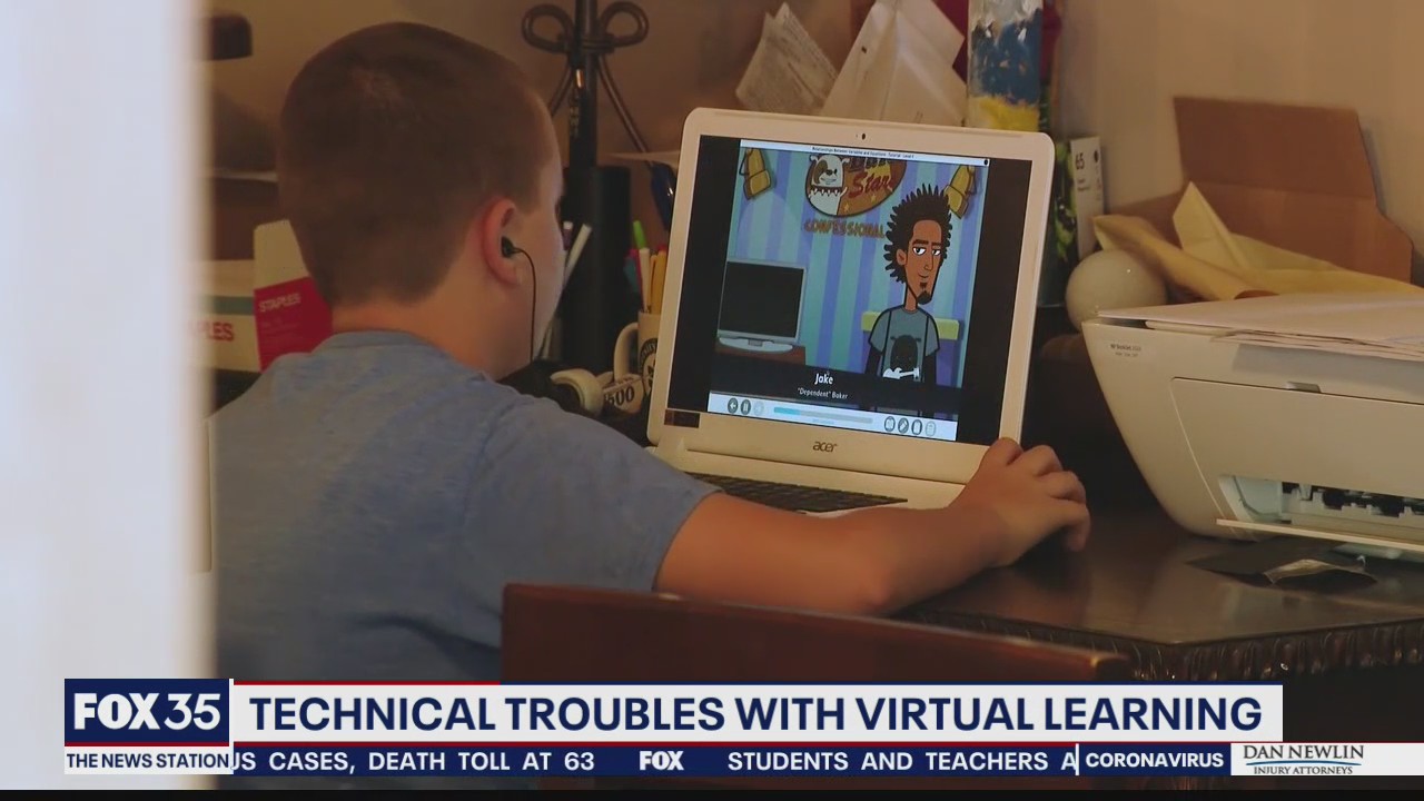Technical troubles with virtual learning