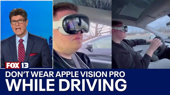 Don't wear Apple Vision Pro while driving