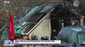Crews fighting fire at home for sale in Kent